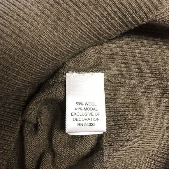 Banana Republic Womens Long Sleeve Taupe Light Weight Wool Blend Sweater Small - Picture 6 of 12